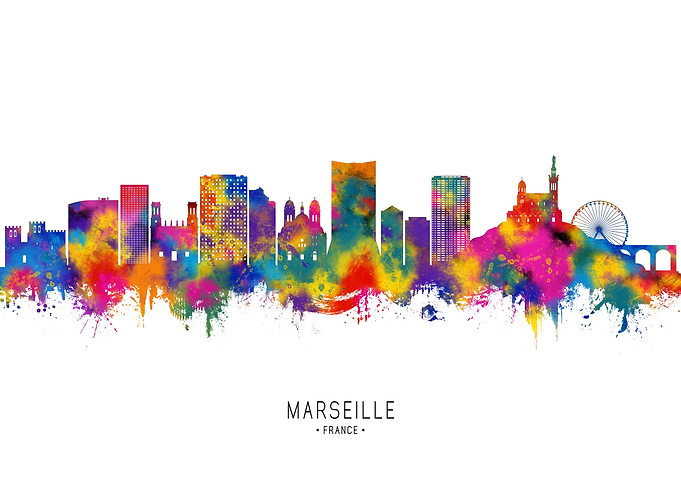 Marseille France Skyline
