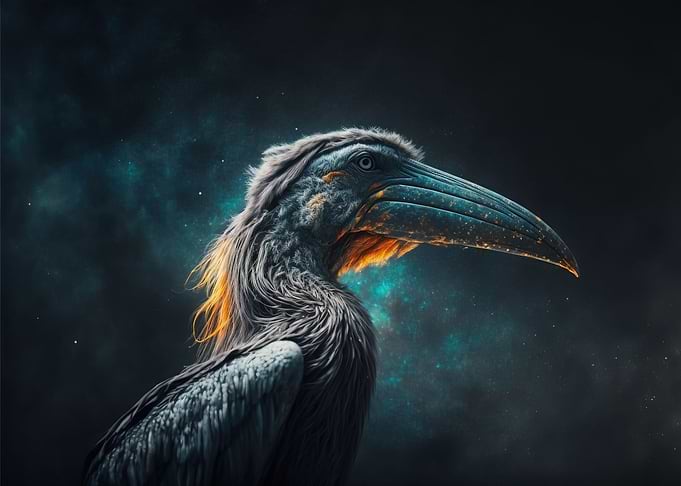 Shoebill in space