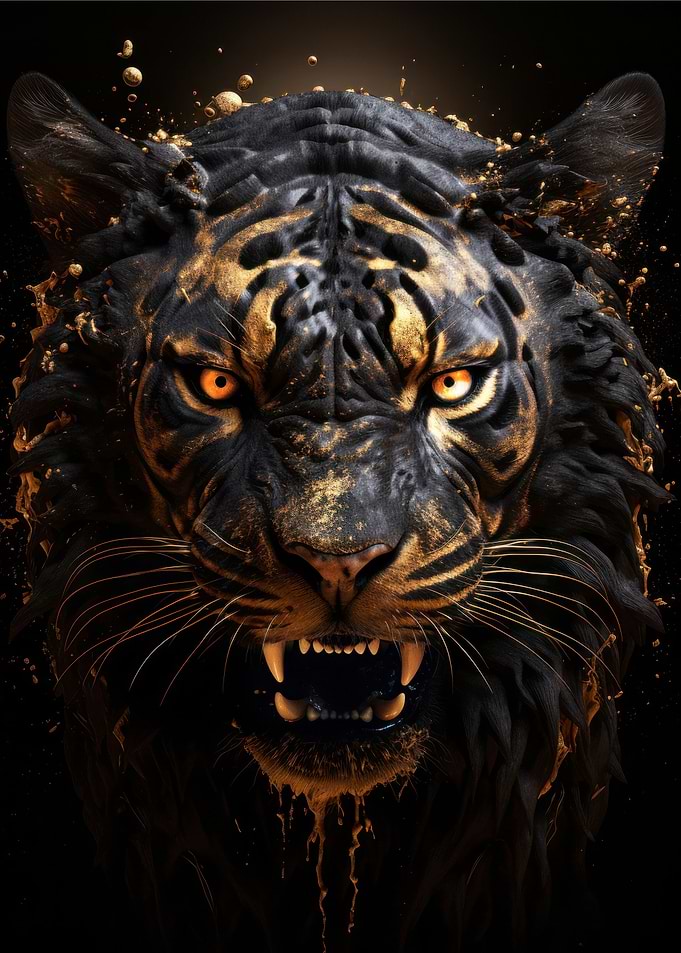 golden evil tiger