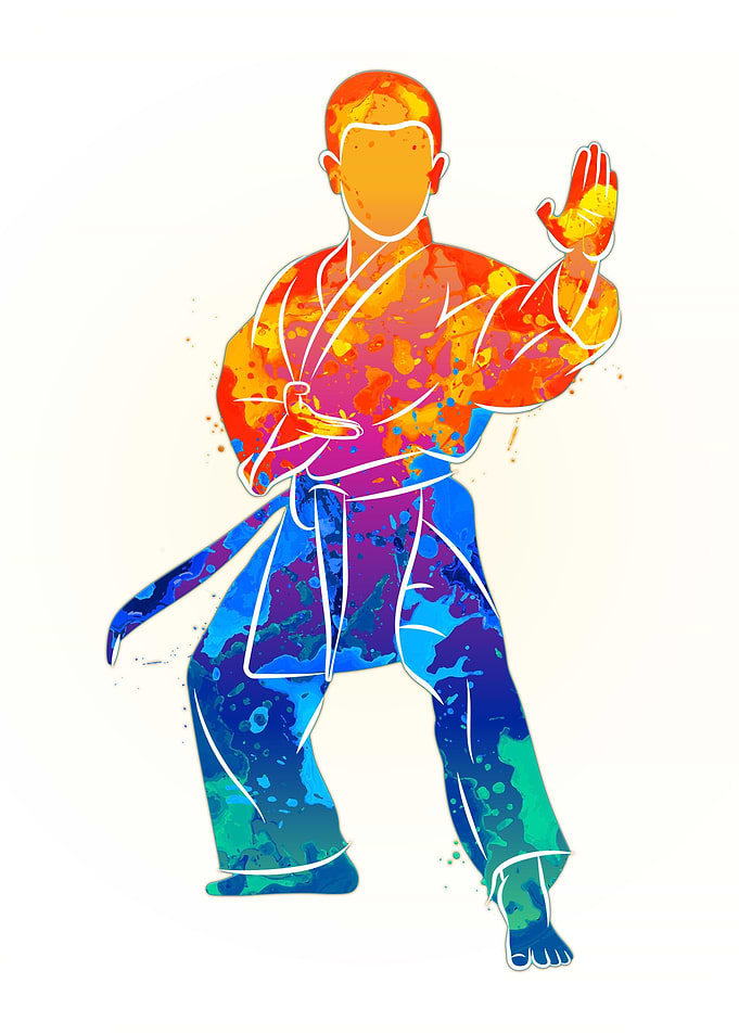 Young boy in kimono