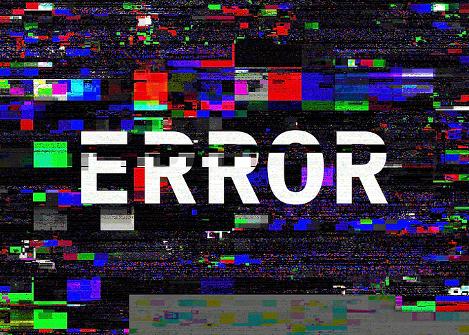 Error text digital glitch