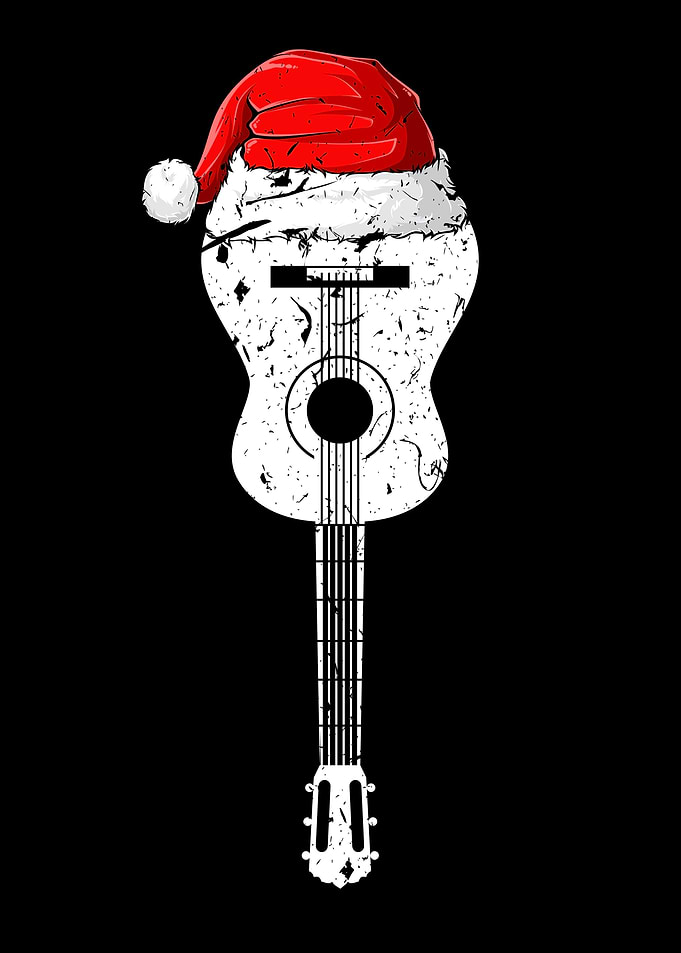 Xmas Hat Guitar