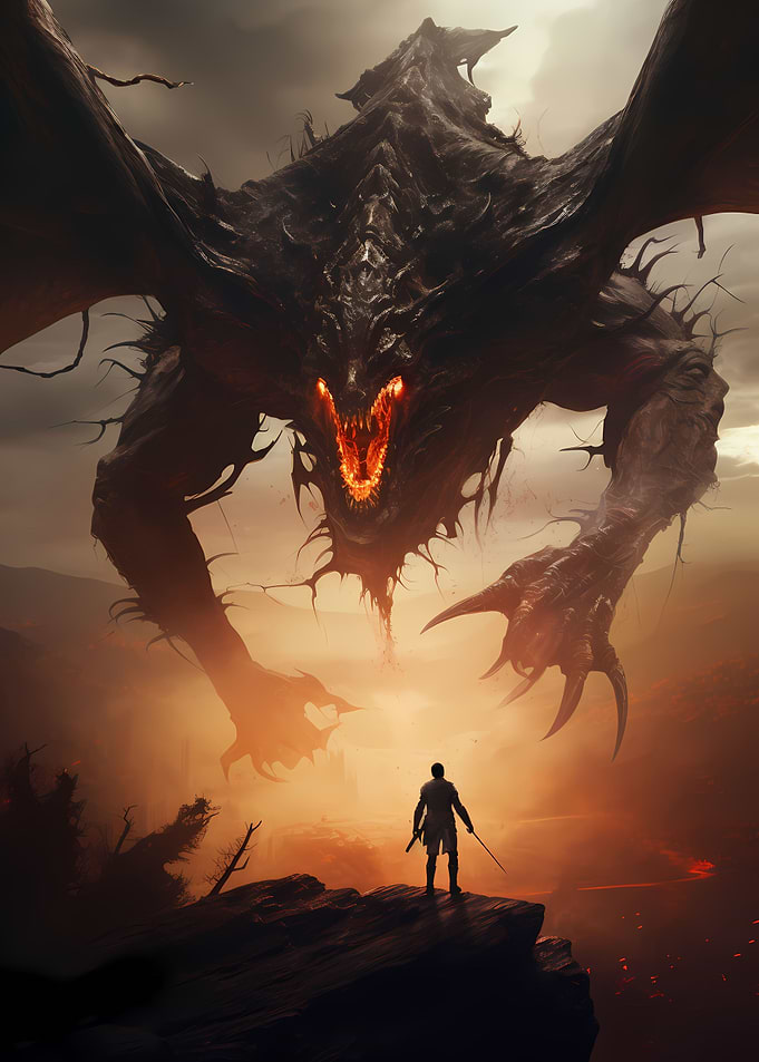 Fantasy Dragon Endboss