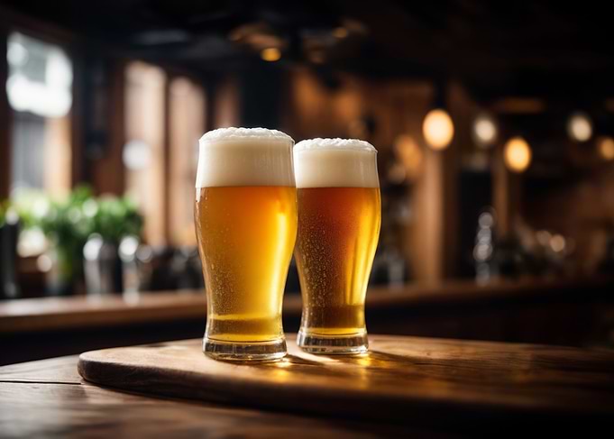 Beer on a Bar Counter