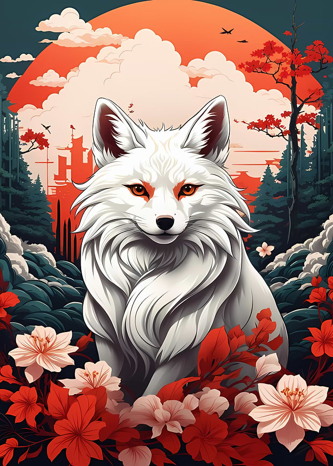 Chinese Kitsune Art