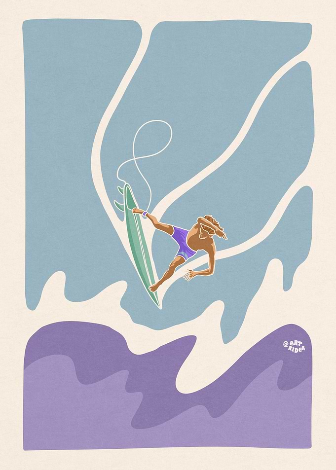 Surfer guy wave