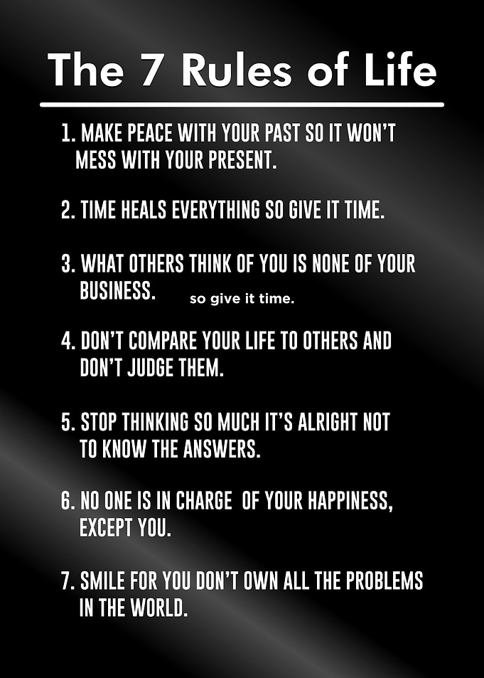 the 7 rules of life