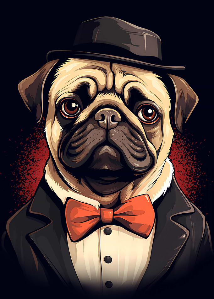 Well Dressed Gentleman Pug