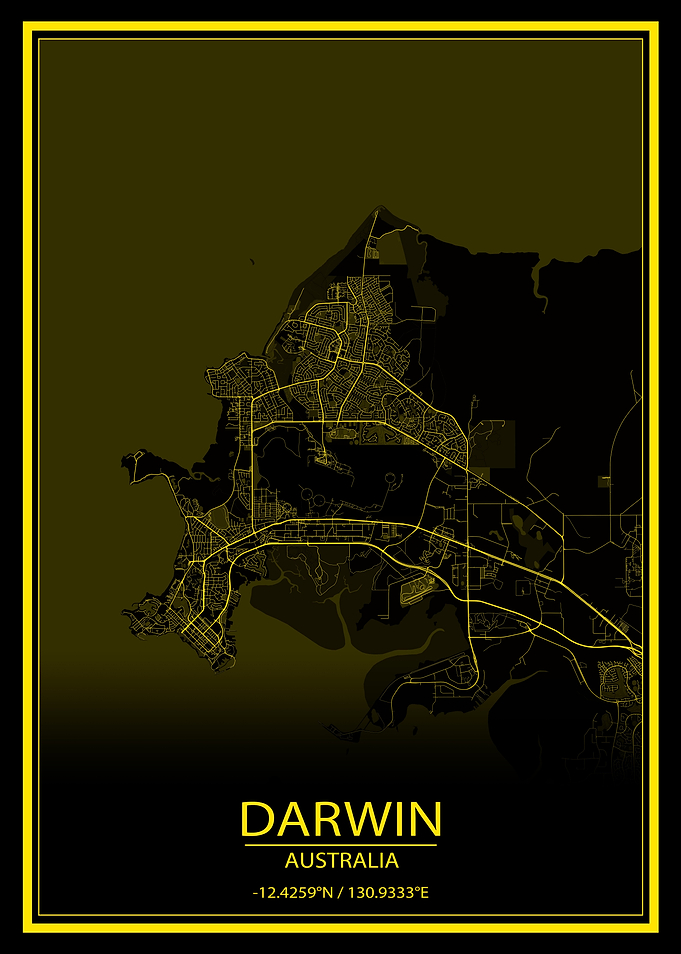 Darwin Australia YellowMap