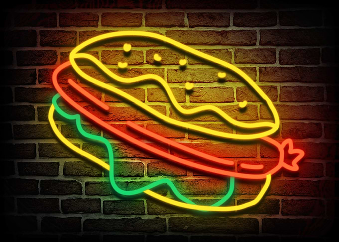 Hamburger Neon