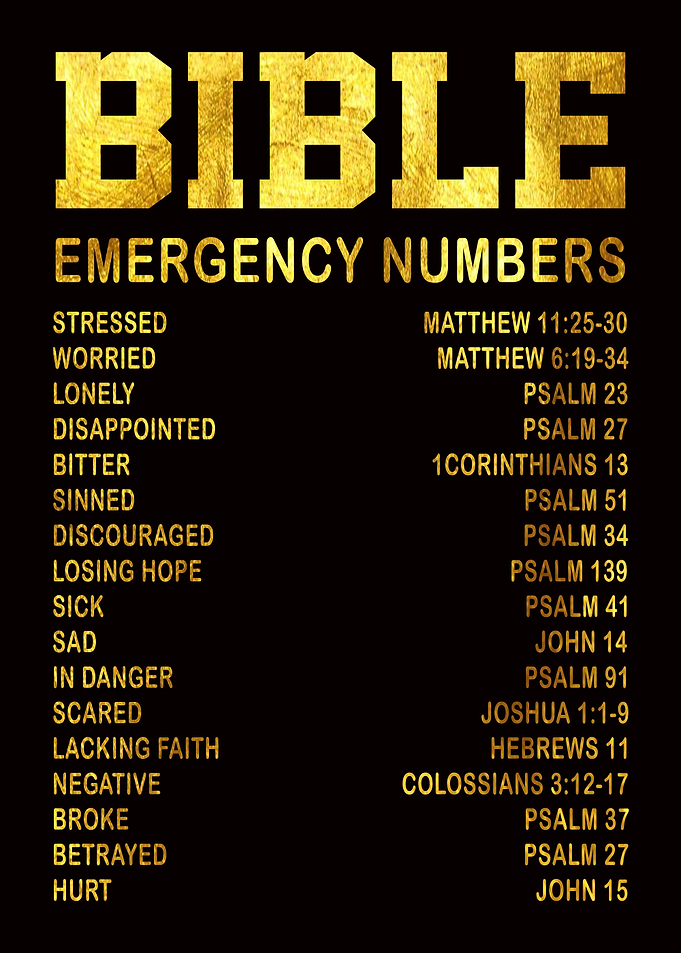 Bible Emergency Numbers