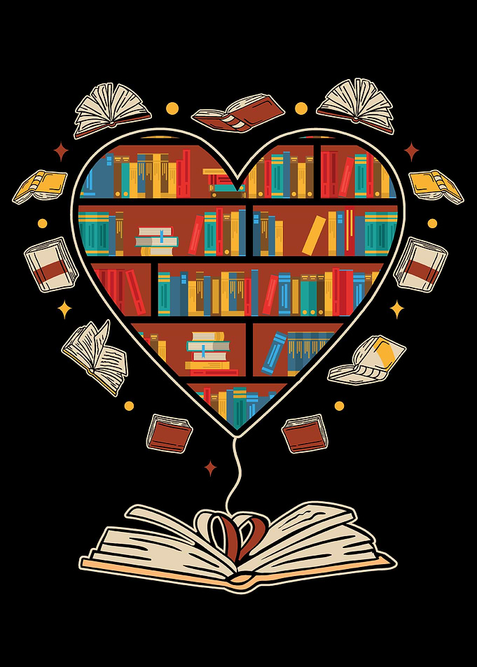 Heartshape Books Library