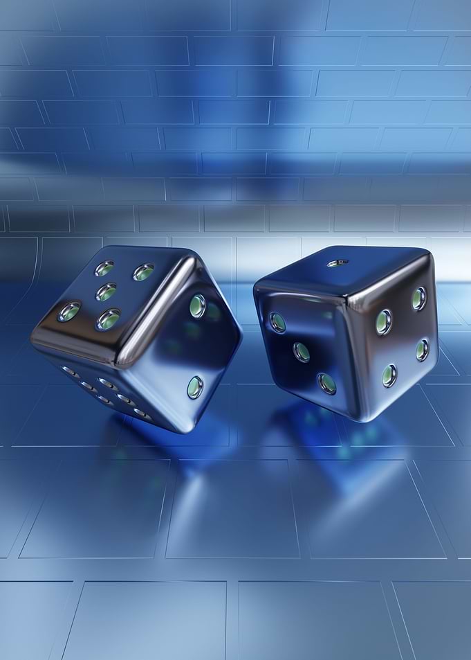 Metallic Dice Game Poster