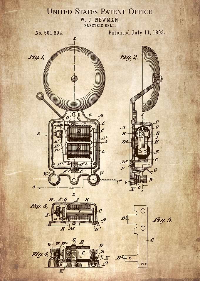 Fire bell 1883 patent