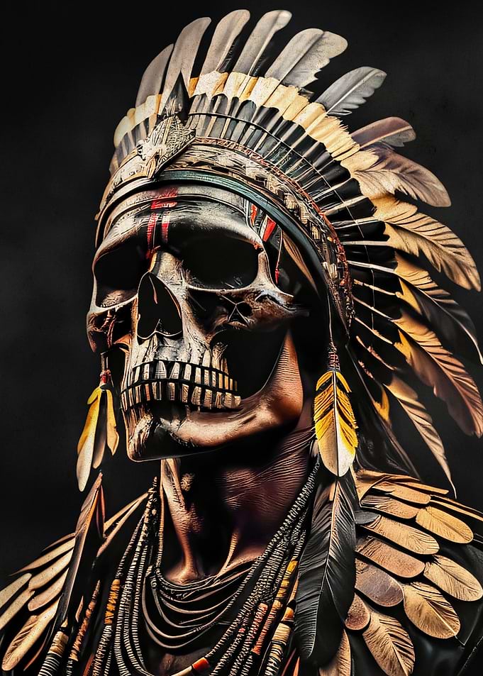Native skull chief