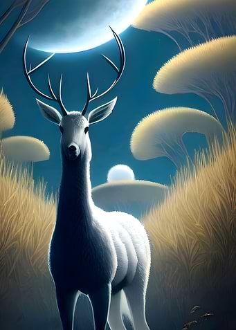 moon and antelope