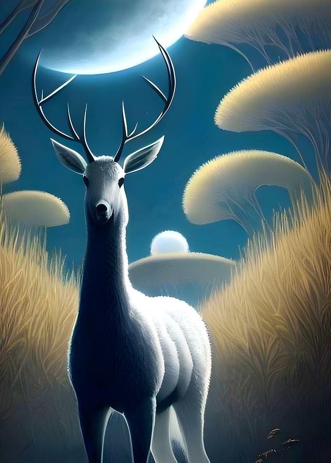 moon and antelope