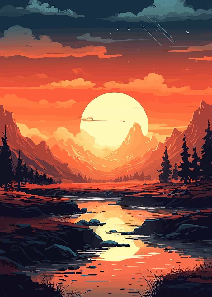 Abstract River Valley