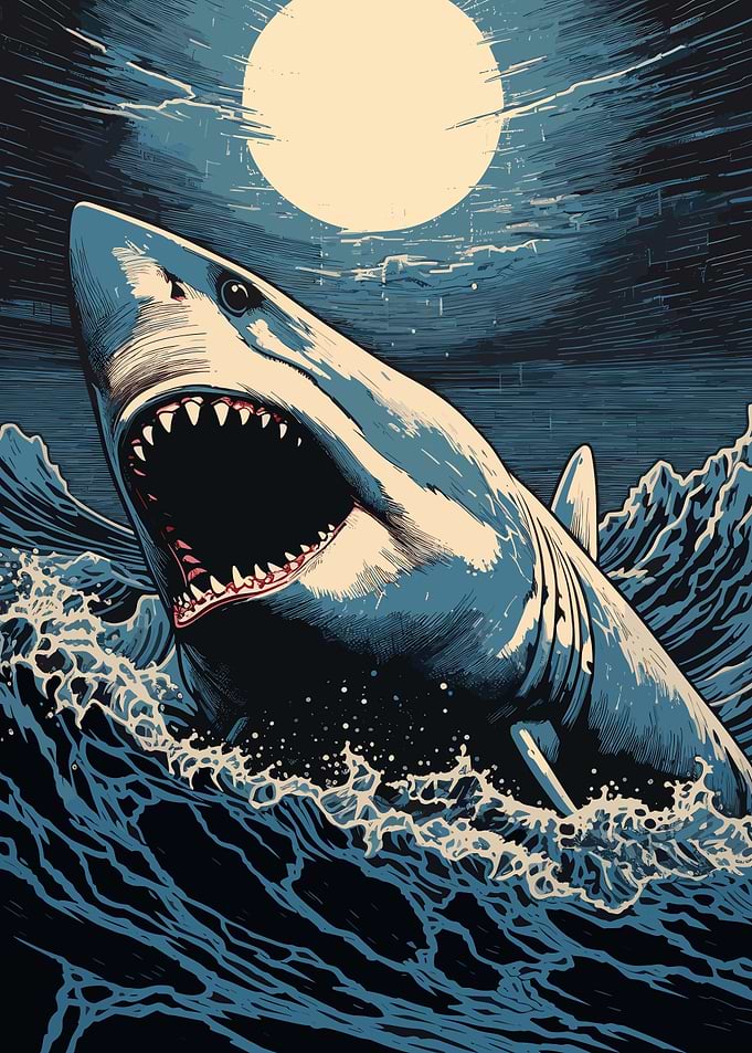 Shark Japan Great wave