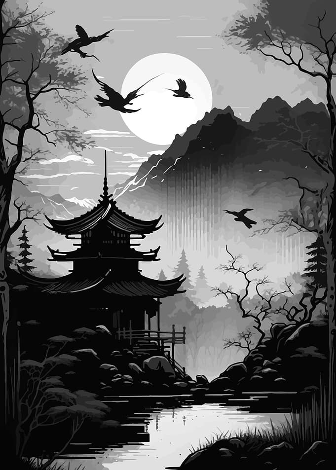 vintage landscape