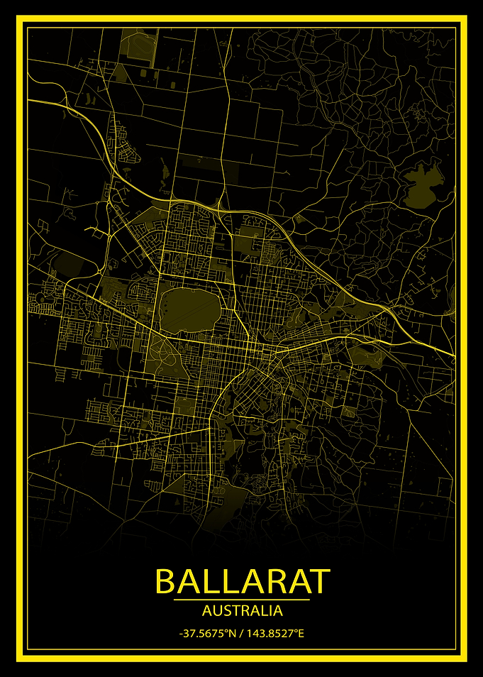 Ballarat AU Yellow Map