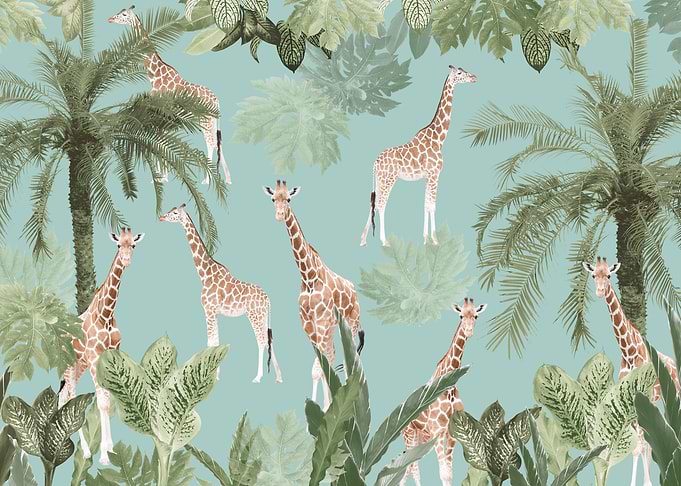Giraffes in the Jungle 3