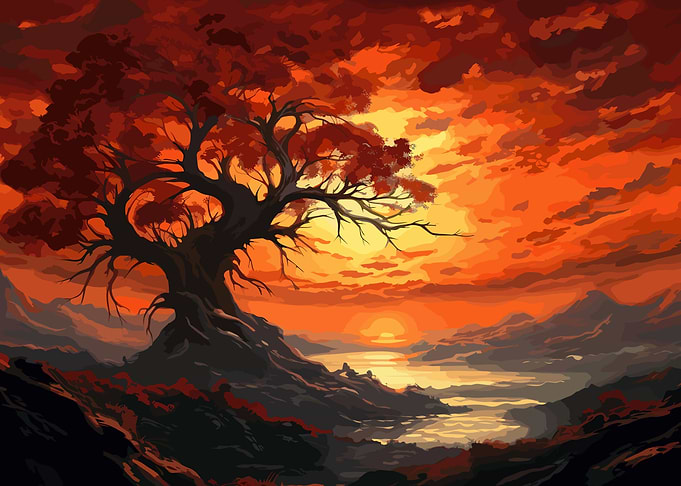 Beautiful Tree Sunset