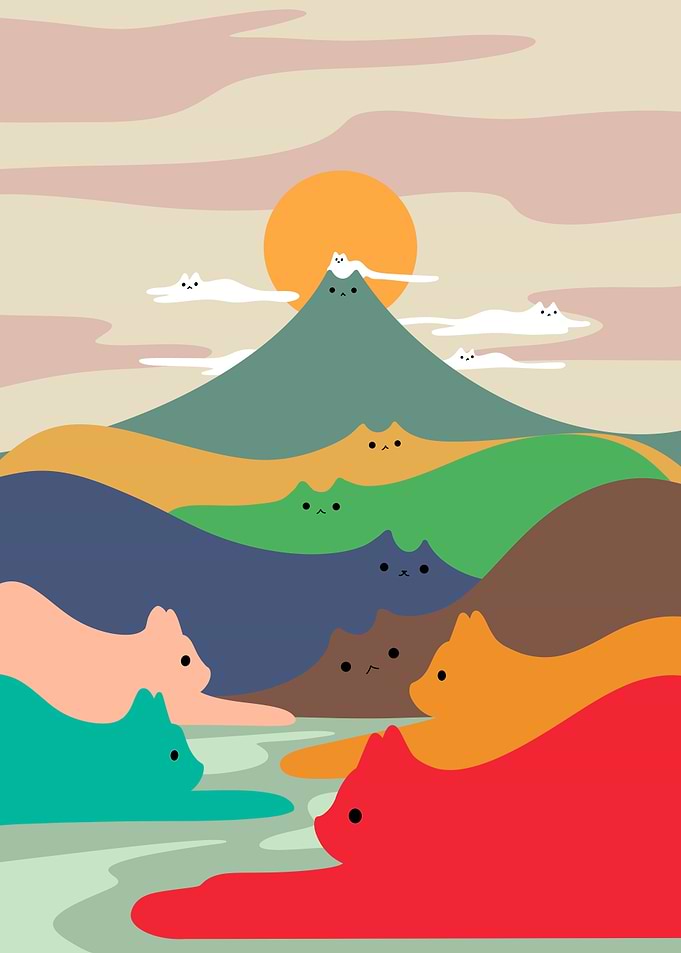 Minimal Cats Landscape