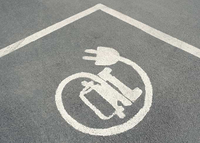 Electric car charger symbo