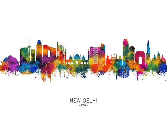 New Delhi India Skyline