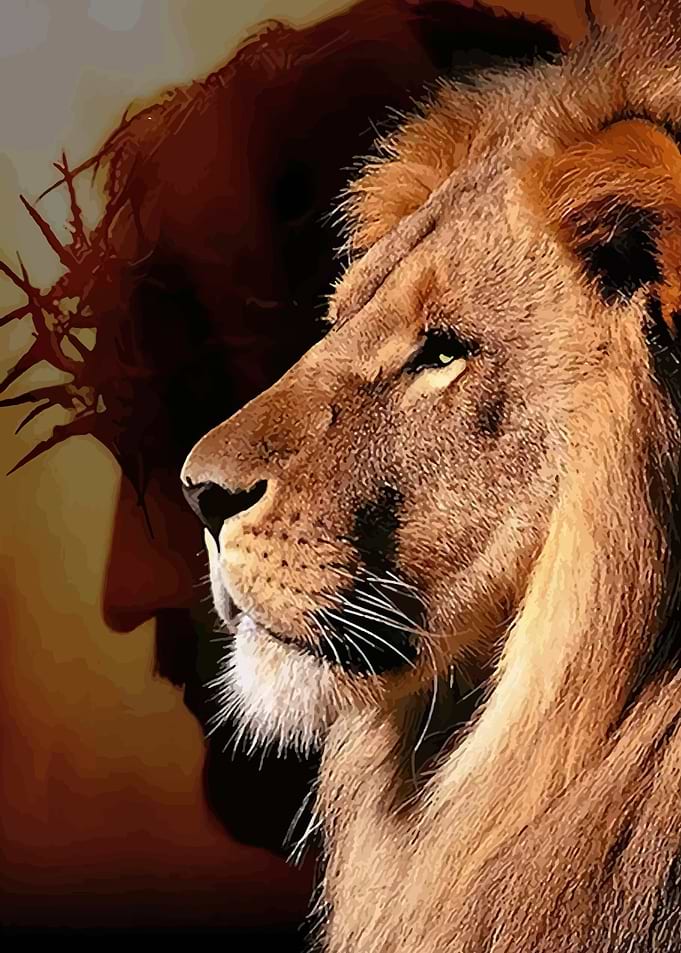 Jesus and Lion Christian