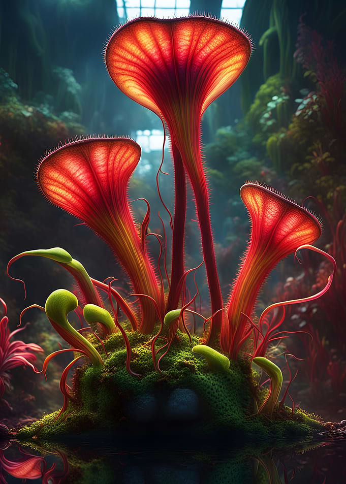 Red Carnivorous Plant
