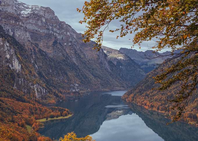 Swiss lake during Fall