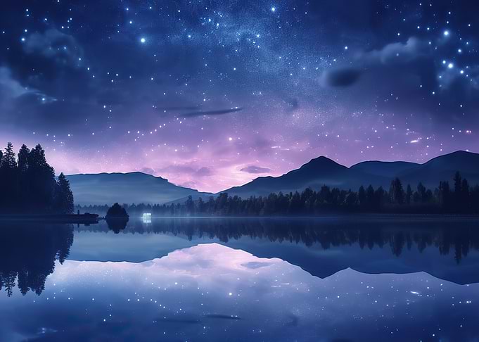 mountains night