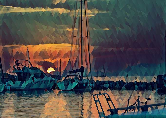 Sunset in French Riviera