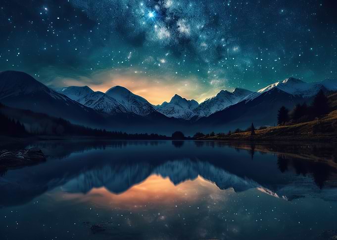 mountains night