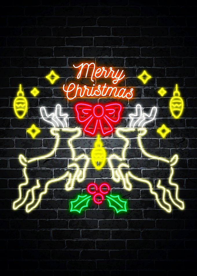 Merry christmas neon light