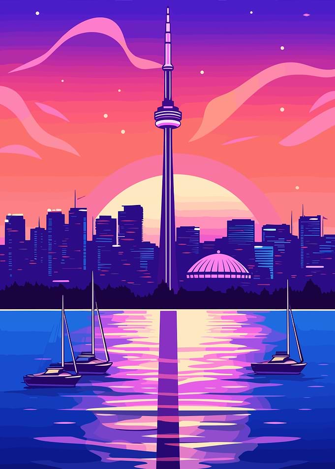 City Synthwave Retro