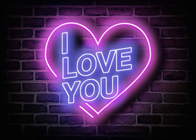 I Love You Neon Sign