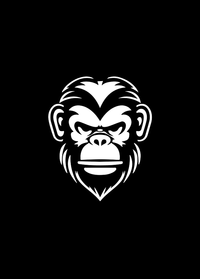 Monkey Stencil Design