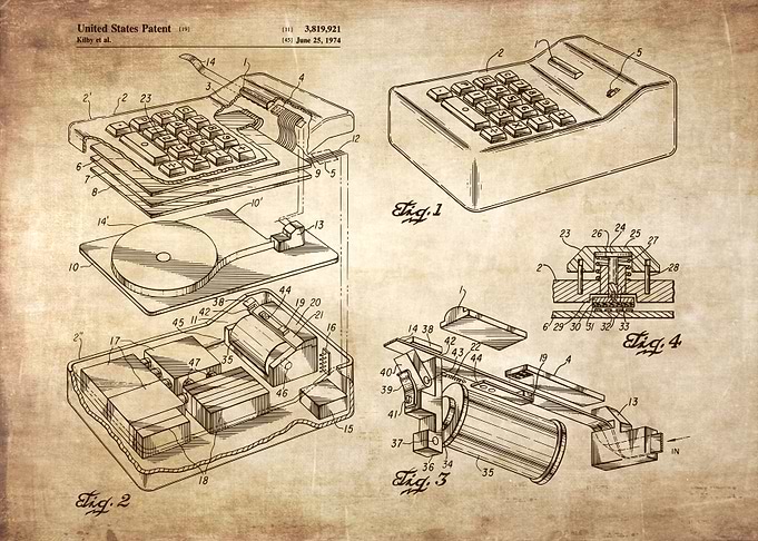 Blueprint poster calculato