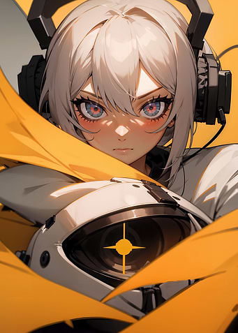 Blonde anime girl