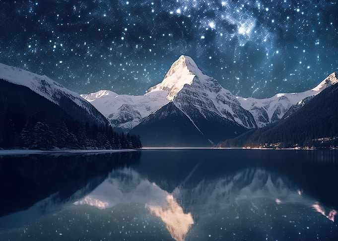 mountains night