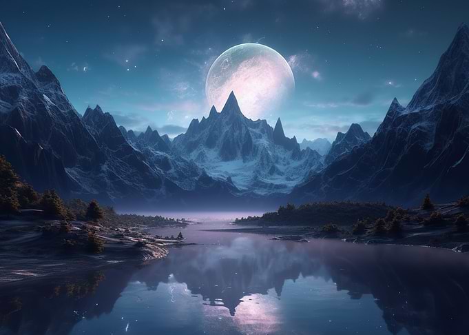 mountains night