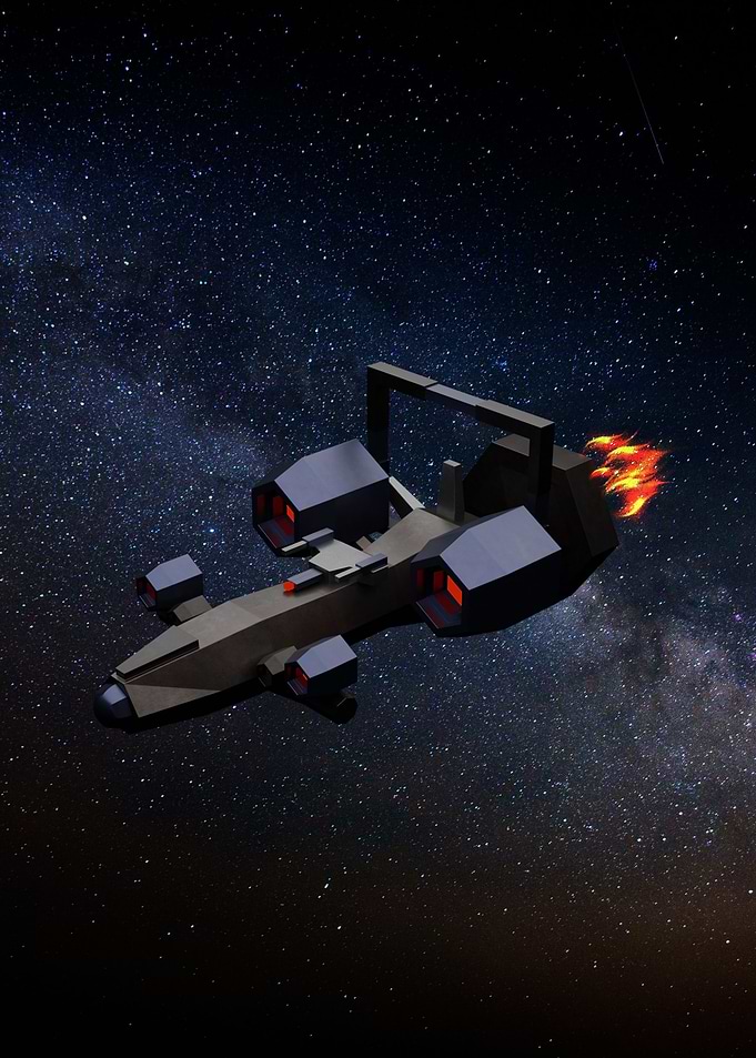 Classic Spaceship Poster