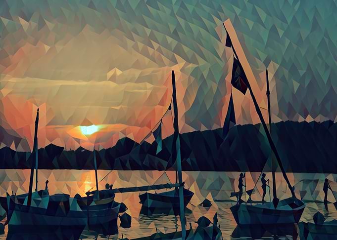 Sunset in French Riviera