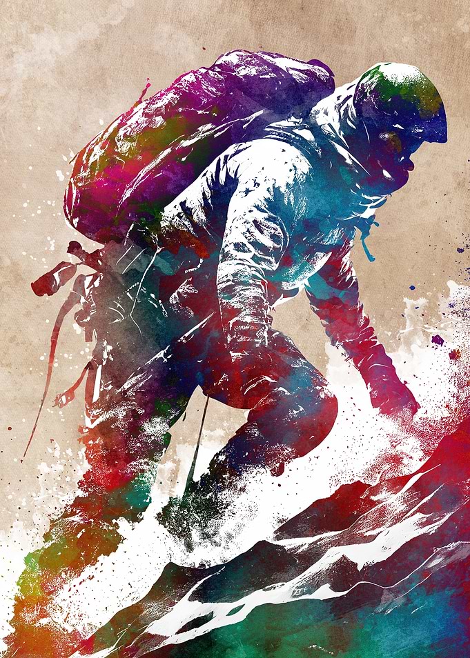 Mountaineer sport art