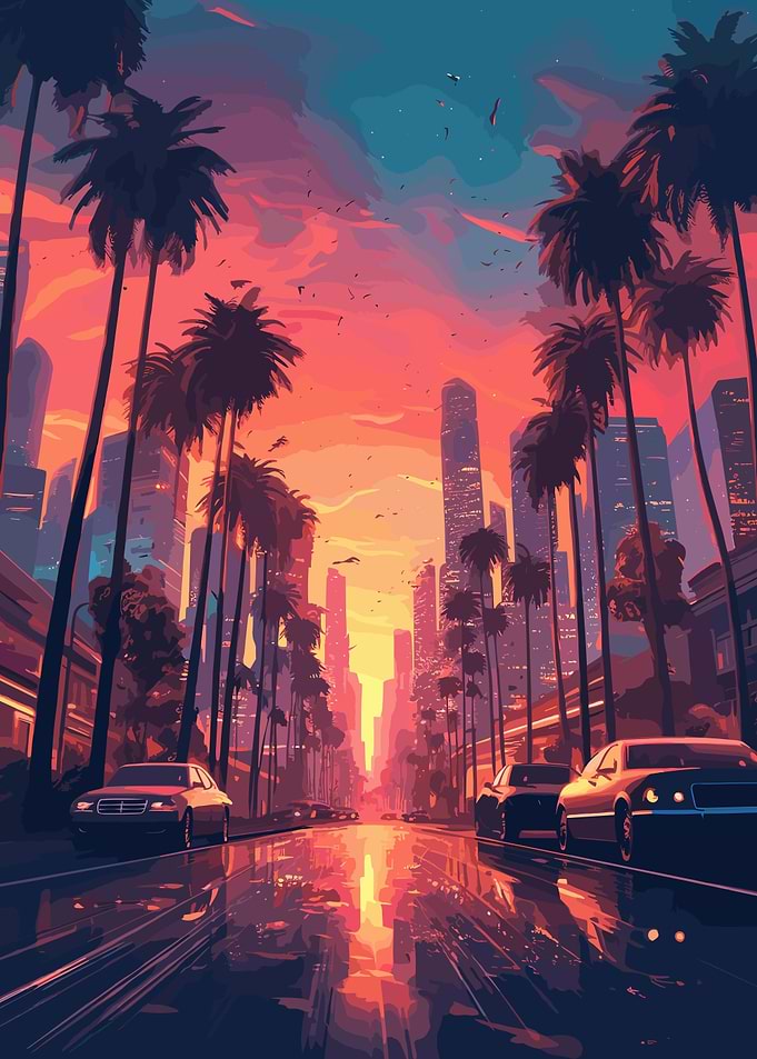 Sunset Streer Art