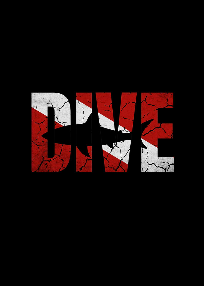 Shark Scuba Diving Flag
