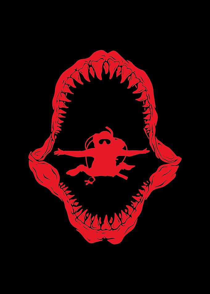 Shark Diving Scuba Diver